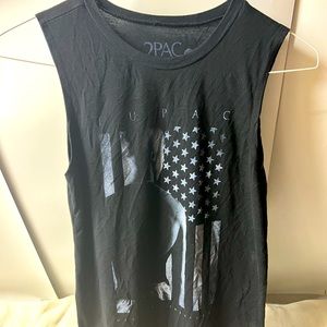 2PAC Tupac Dear Mr President Tank Top Women’s Medium Black High Low Sleeveless
